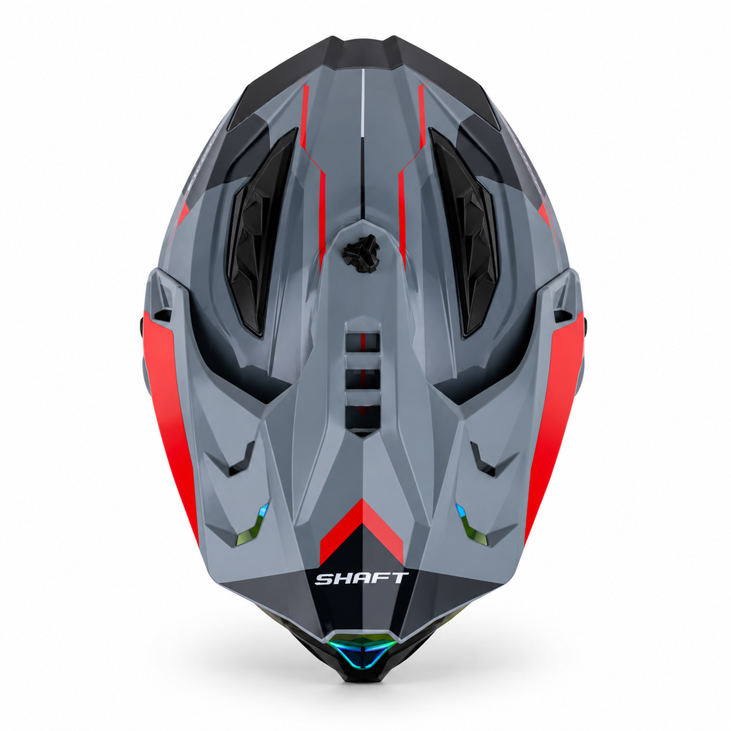 Casco Shaft MX360 Kosh Gris/Rojo - foto 2