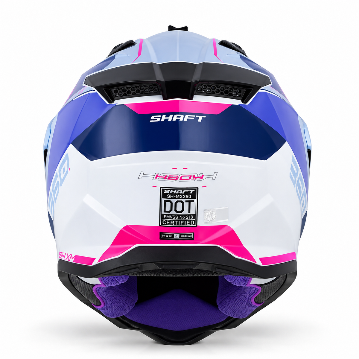 Casco Shaft MX360 Kosh Fucsia/Morado - foto 3