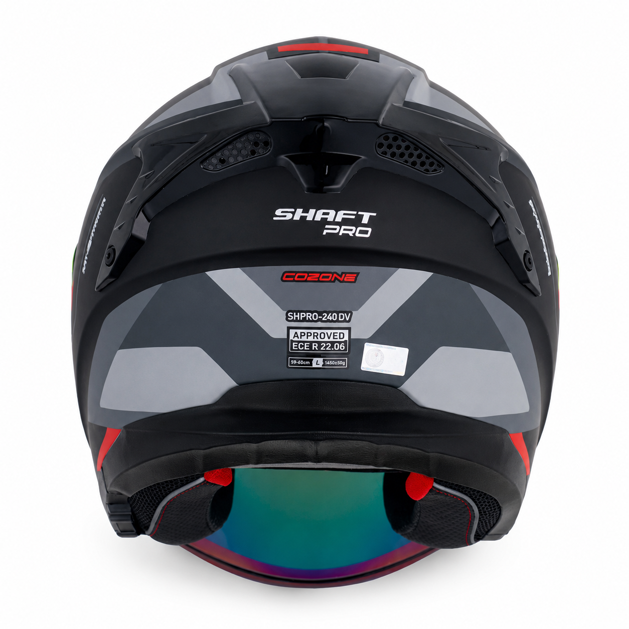 Casco Shaft Pro 240 Cozone Gris/Rojo