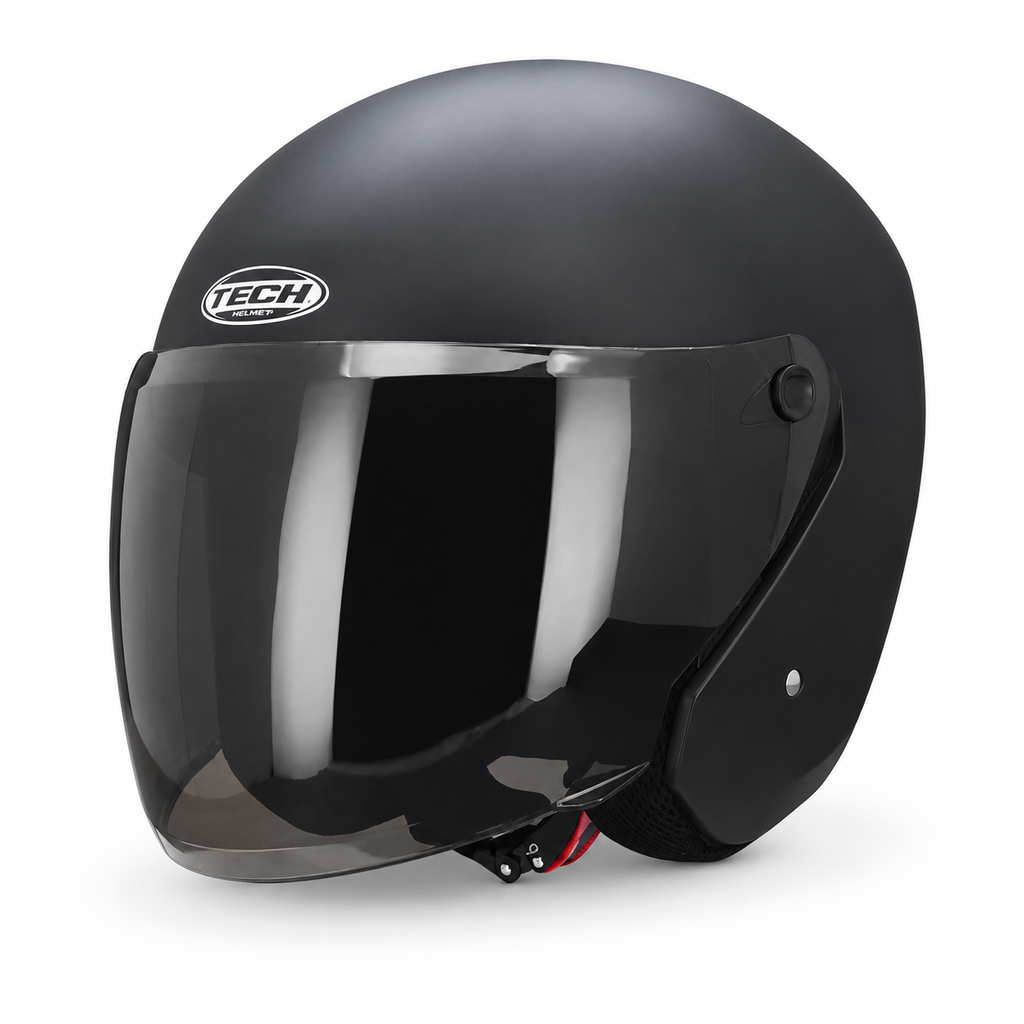 Casco Tech T-10 Solid Negro Mate