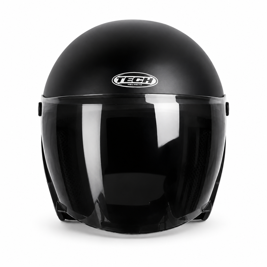 Casco Tech T-10 Solid Negro Mate
