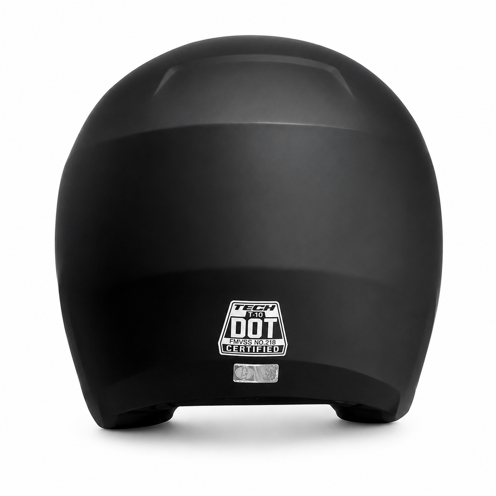 Casco Tech T-10 Solid Negro Mate