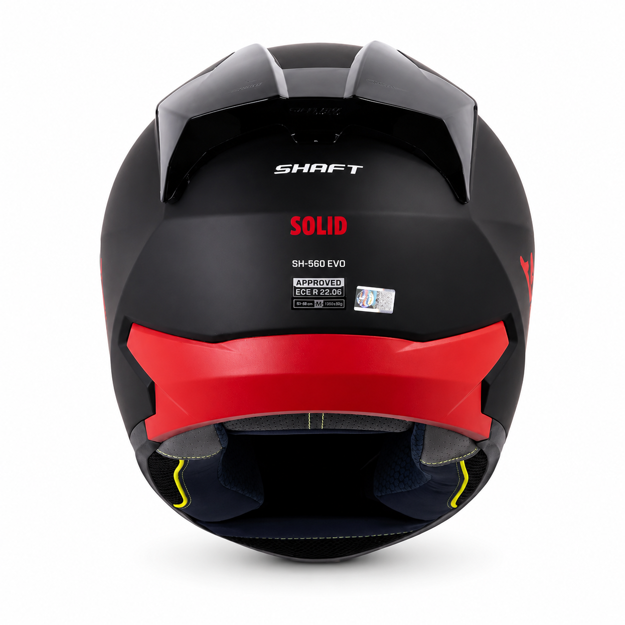 Casco Shaft 560 EVO Solid Negro Mate/Rojo