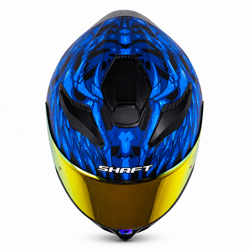 Casco Shaft 584 Skull Clad Negro Mate/Azul