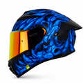 Casco Shaft 584 Skull Clad Negro Mate/Azul