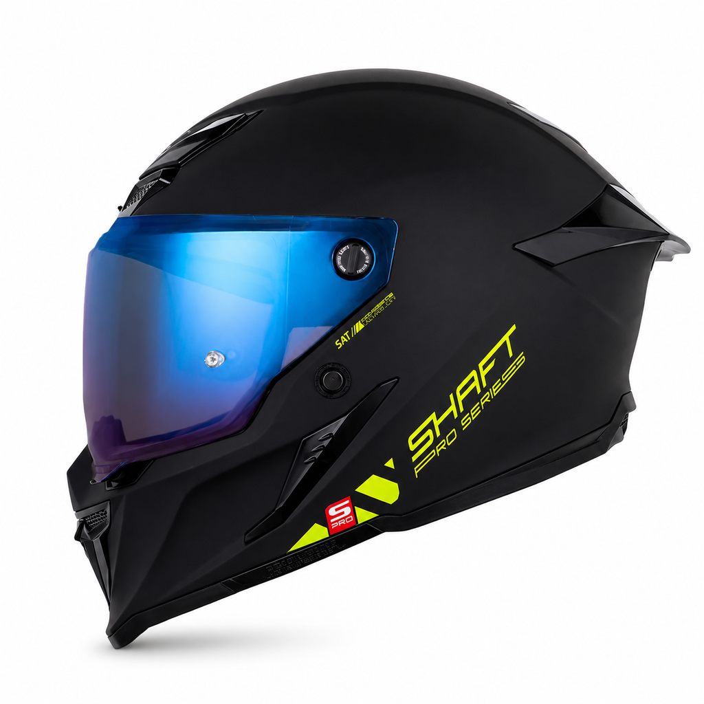Casco Shaft Pro 615 Solid Negro Mate/Amarillo