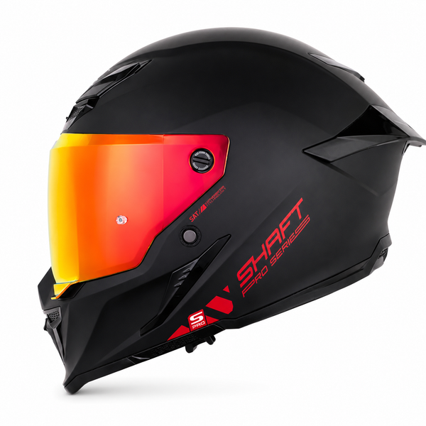 Casco Shaft Pro 615 Solid Negro Mate/Rojo