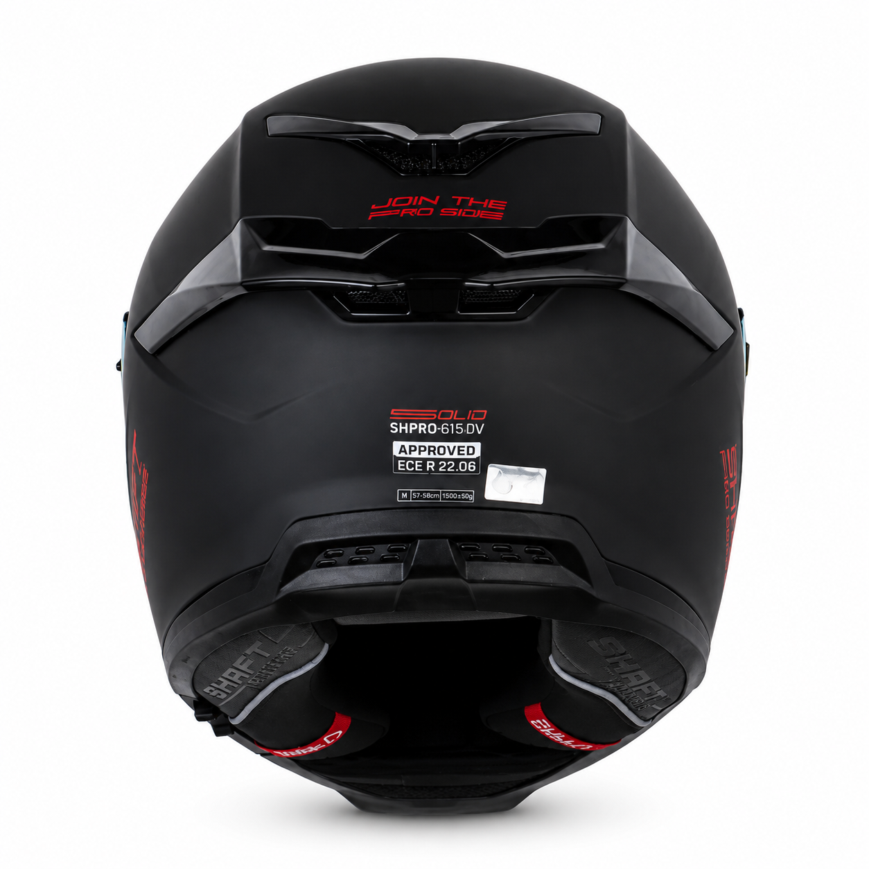 Casco Shaft Pro 615 Solid Negro Mate/Rojo