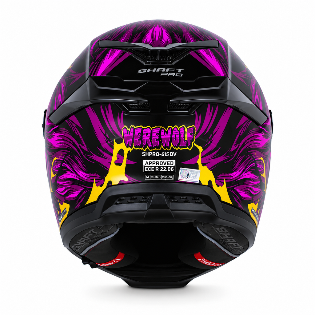 Casco Shaft Pro 615 Werewolf Negro/Fucsia