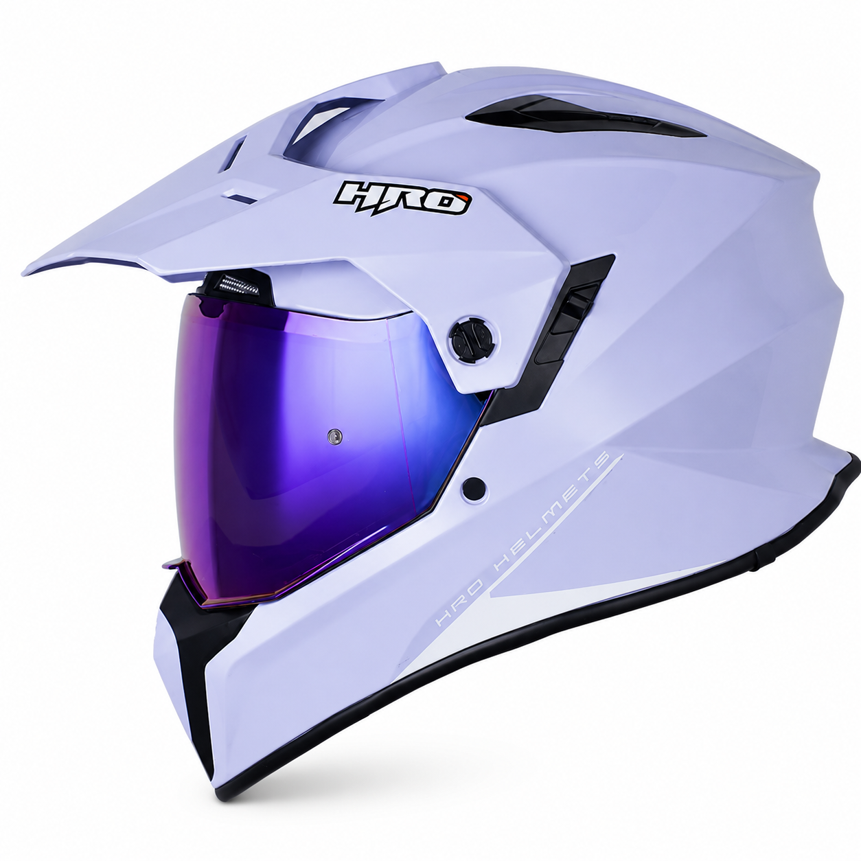 Casco HRO MX340 Solid Morado/Blanco