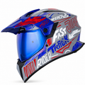 Casco HRO MX340 Stripe Gris/Azul