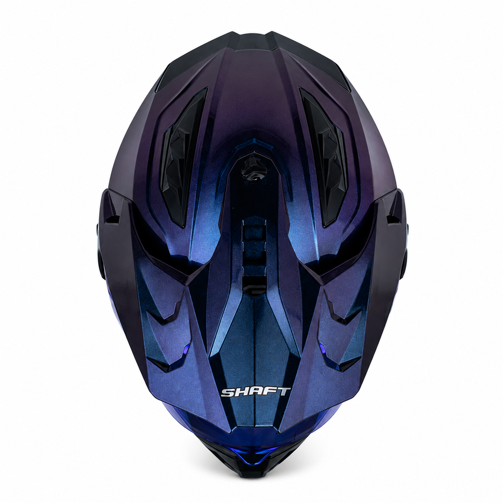 Casco Shaft MX360 Solid Camaleón Azul/Morado