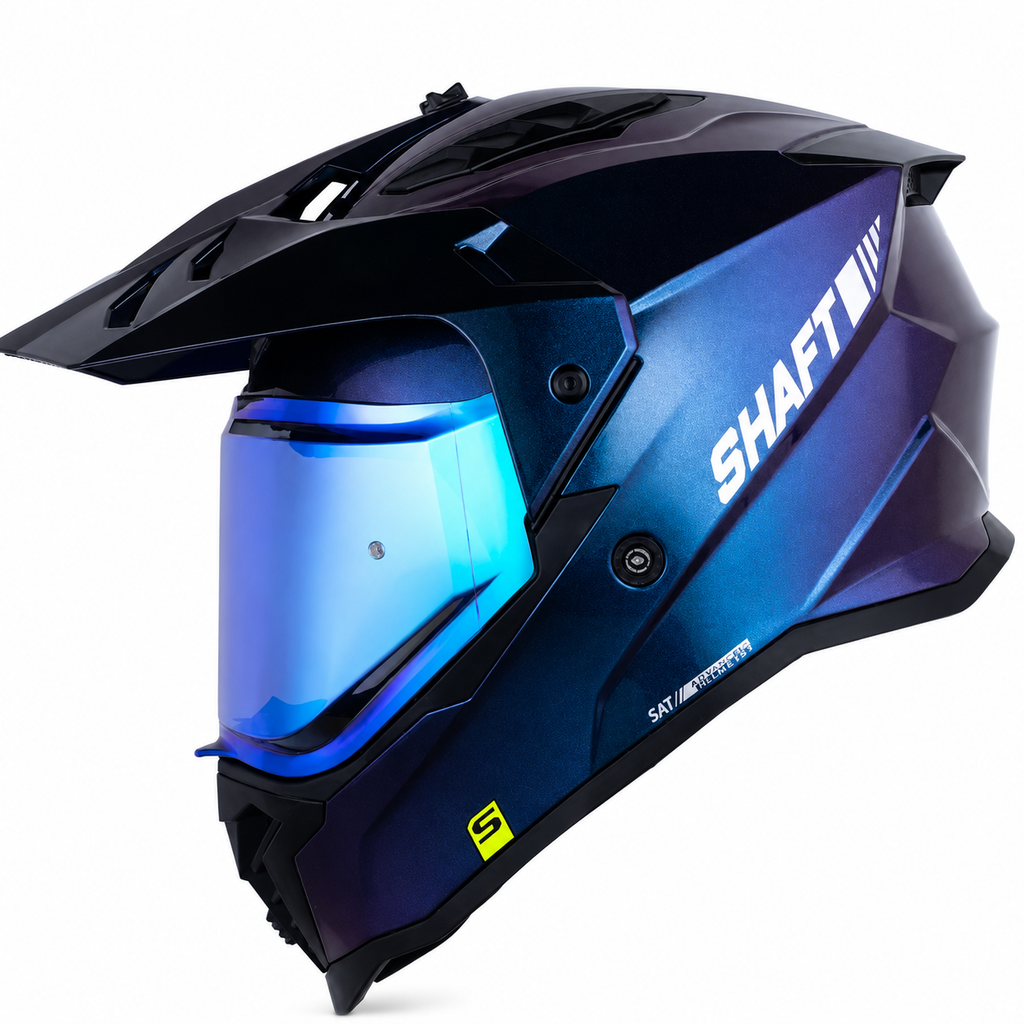 Casco Shaft MX360 Solid Camaleón Azul/Morado