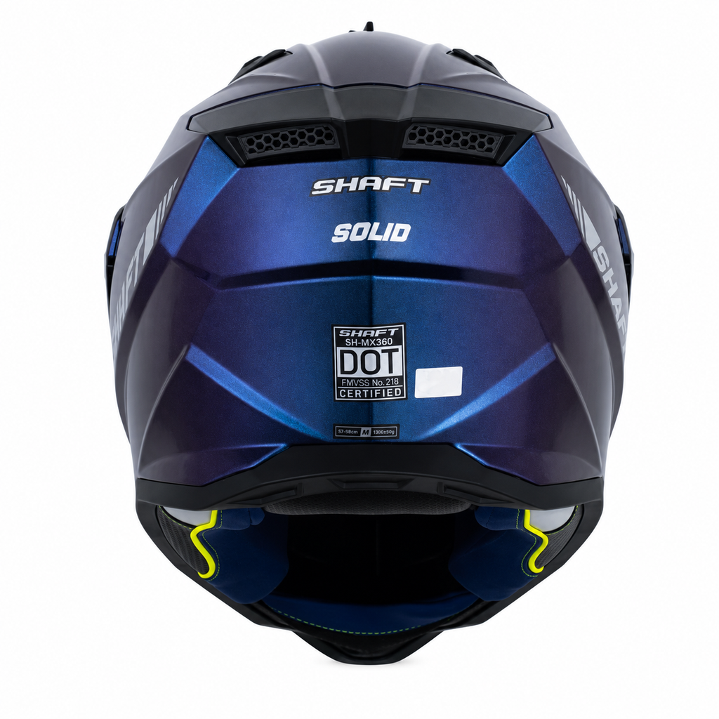 Casco Shaft MX360 Solid Camaleón Azul/Morado