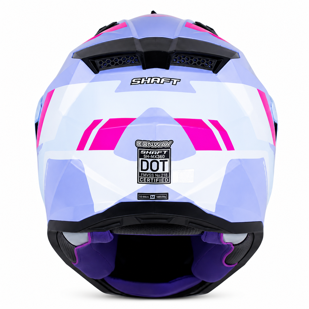 Casco Shaft MX360 Conway Azul/Fucsia
