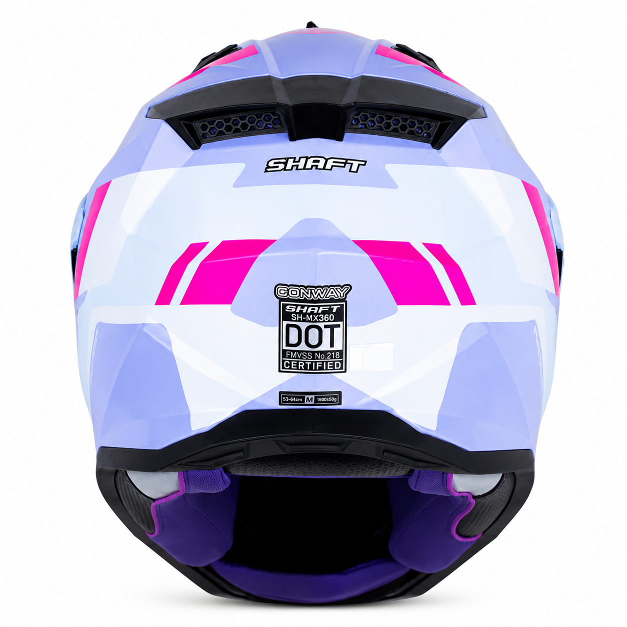 Casco Shaft MX360 Conway Azul/Fucsia