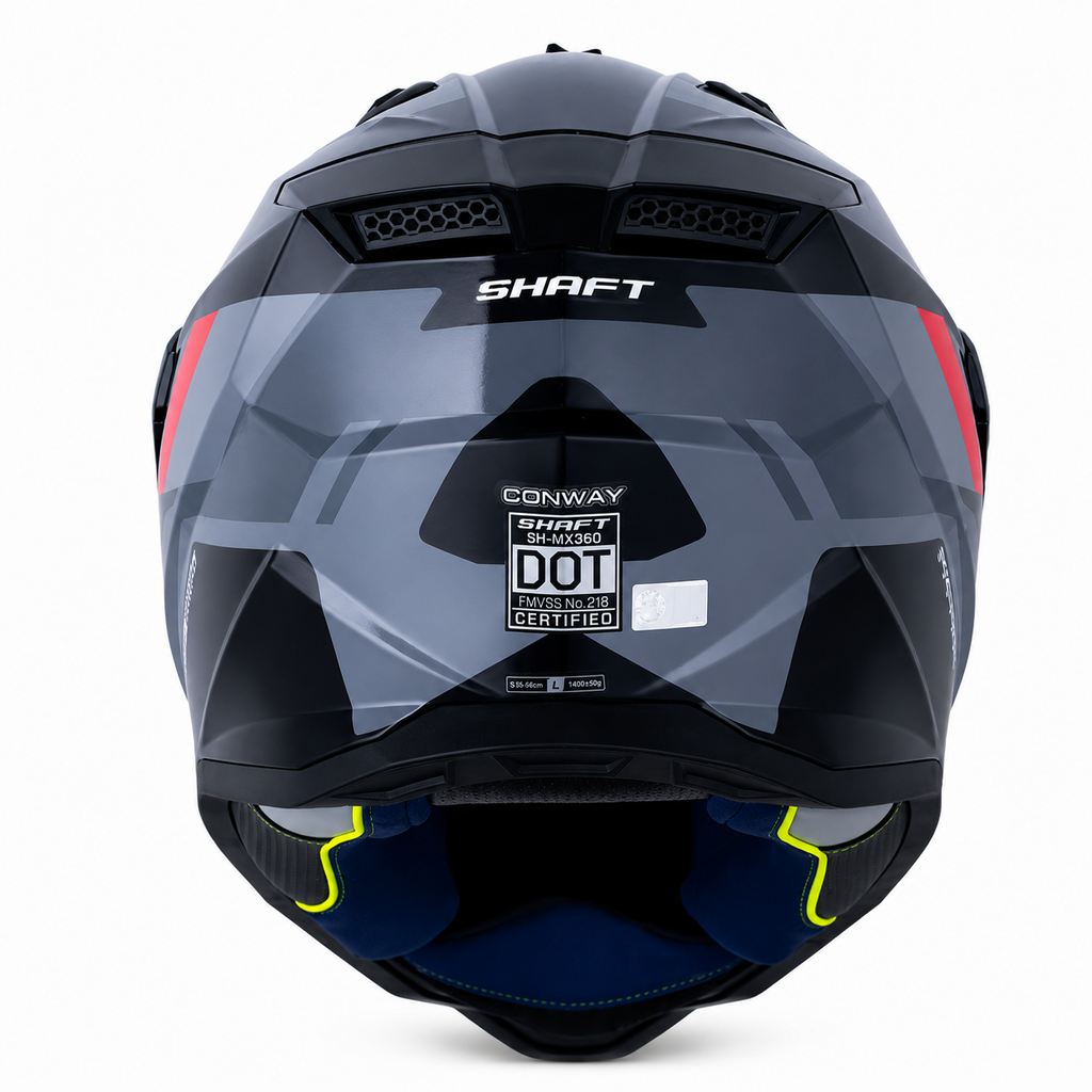 Casco Shaft MX360 Conway Gris/Rojo