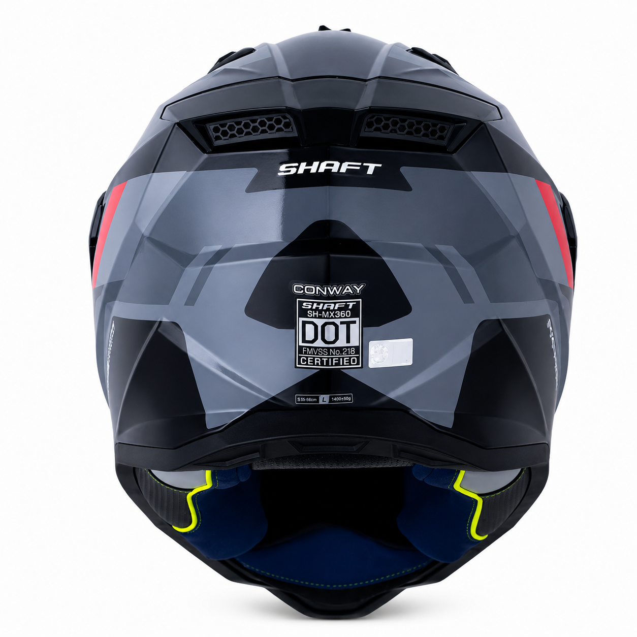 Casco Shaft MX360 Conway Gris/Rojo