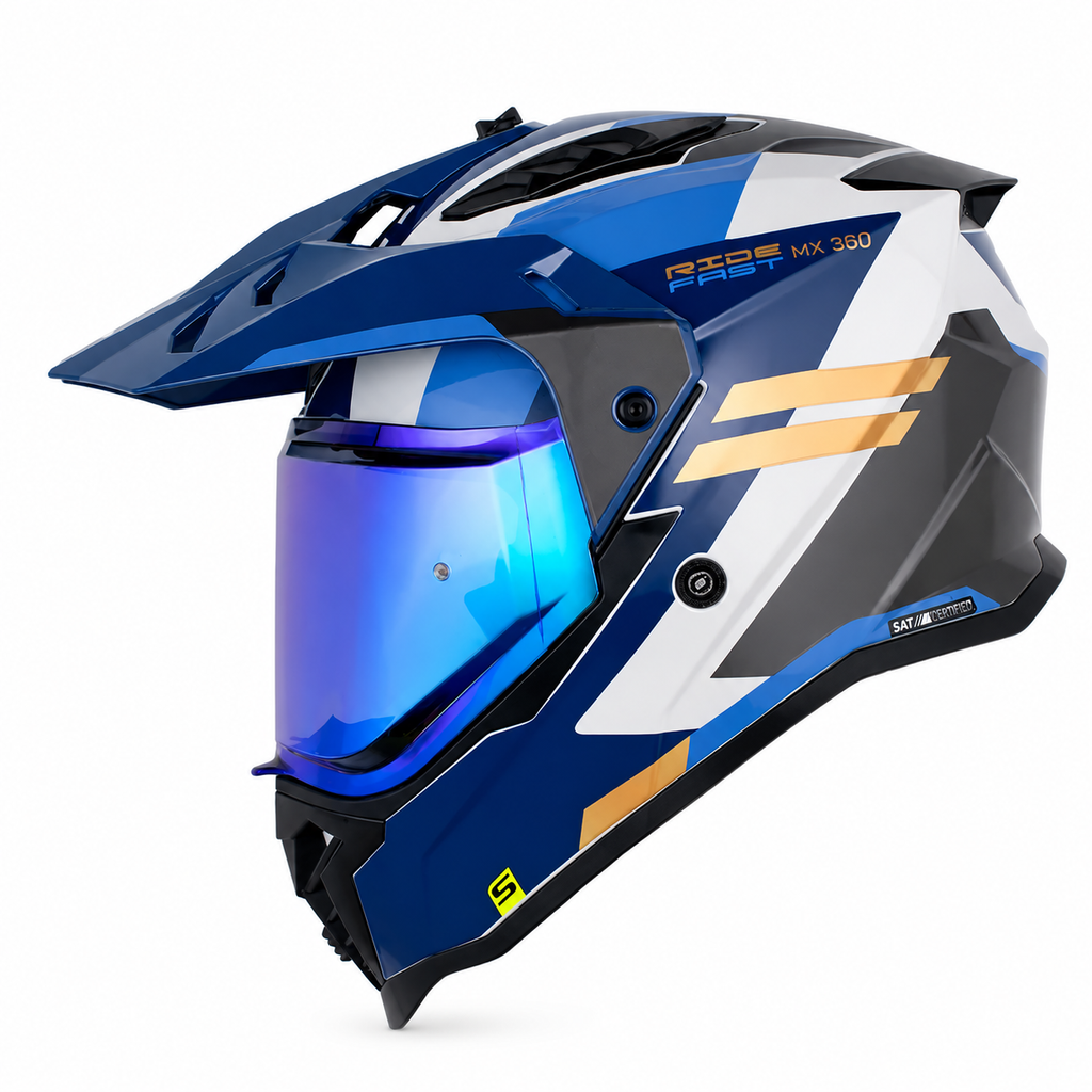 Casco Shaft MX360 Flush Gris/Azul