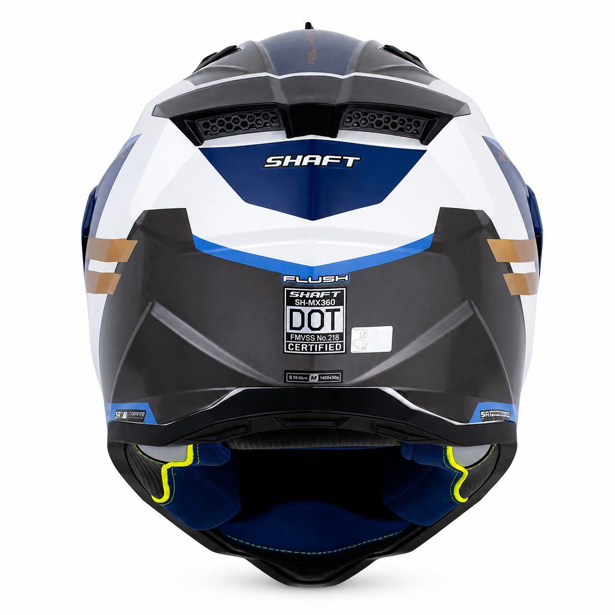 Casco Shaft MX360 Flush Gris/Azul